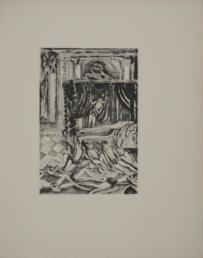 Hermine DAVID : Les contes : La Belle Dormant, Gravure originale (photo de détail 2) - Crédit photo : Galerie Art.Paris