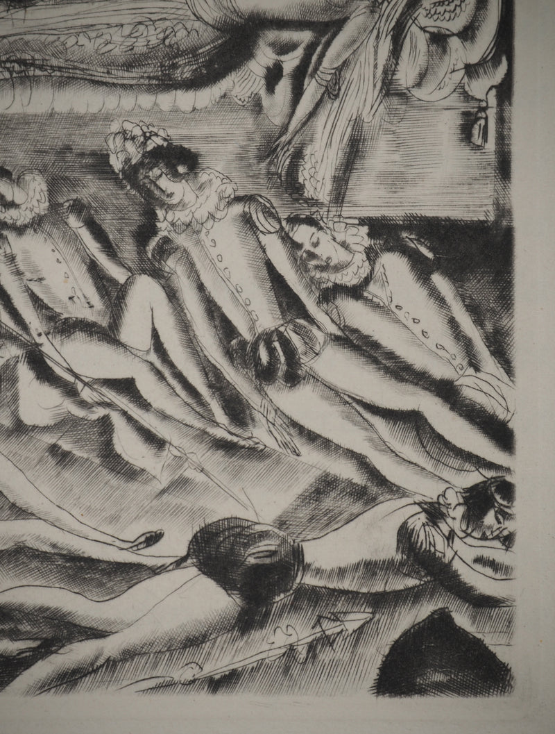 Hermine DAVID : Les contes : La Belle Dormant, Gravure originale (photo de détail 3) - Crédit photo : Galerie Art.Paris