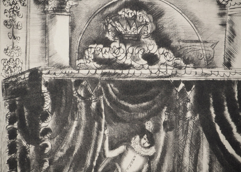 Hermine DAVID : Les contes : La Belle Dormant, Gravure originale (photo de détail 4) - Crédit photo : Galerie Art.Paris