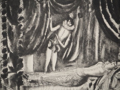 Hermine DAVID : Les contes : La Belle Dormant, Gravure originale (photo de détail 6) - Crédit photo : Galerie Art.Paris