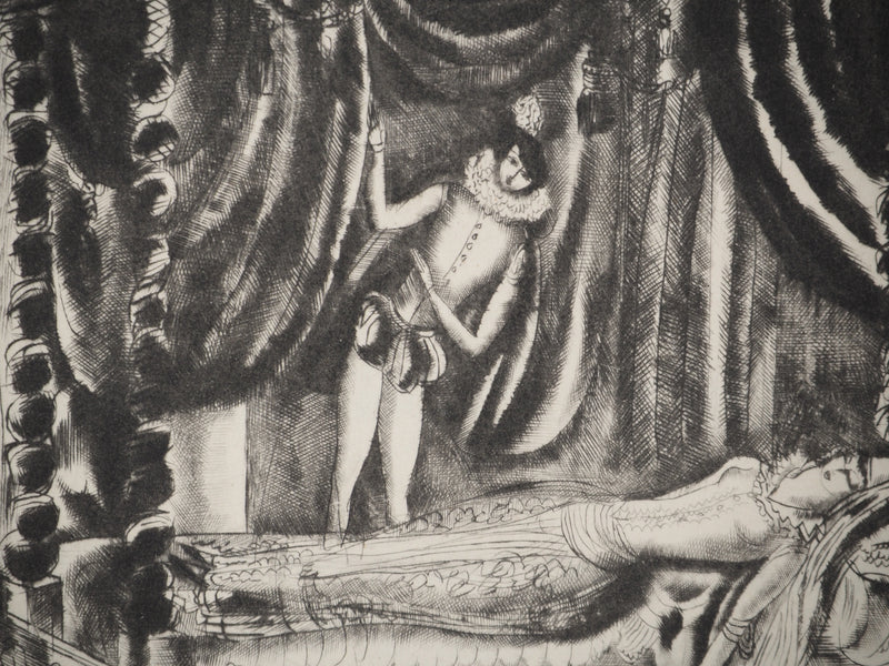 Hermine DAVID : Les contes : La Belle Dormant, Gravure originale (photo de détail 6) - Crédit photo : Galerie Art.Paris