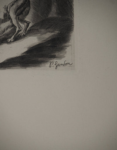 Pierre GANDON : Le petit chaperon rouge et le loup, Gravure originale (photo de détail 2) - Crédit photo : Galerie Art.Paris