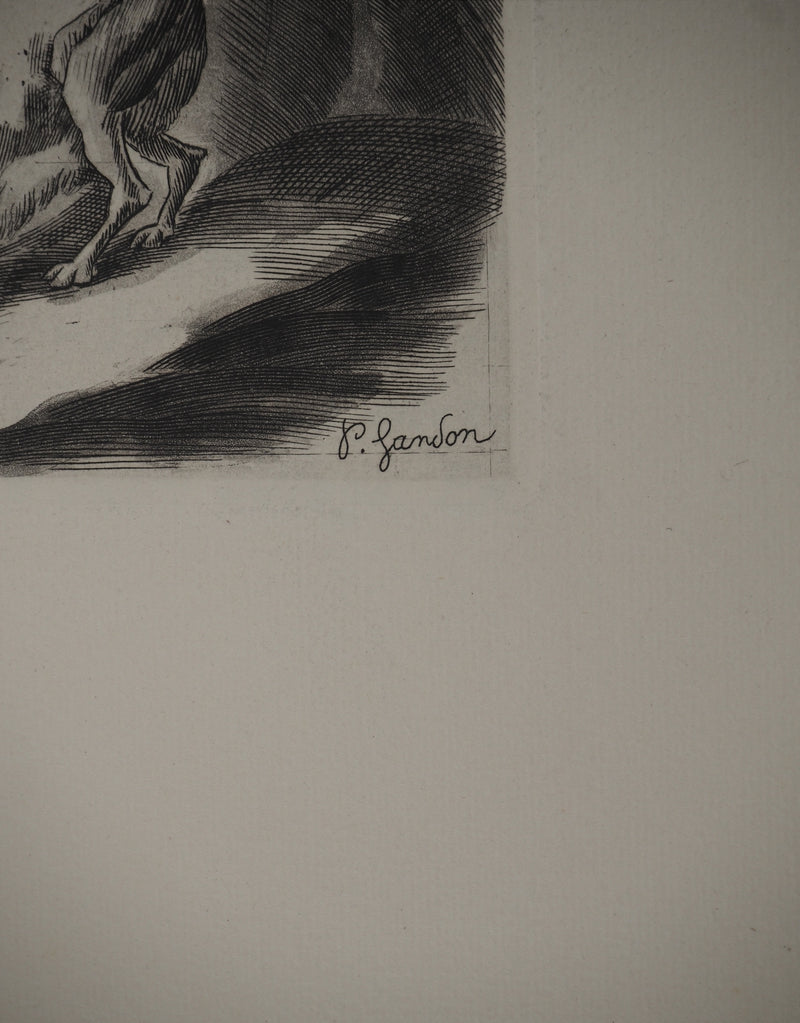 Pierre GANDON : Le petit chaperon rouge et le loup, Gravure originale (photo de détail 2) - Crédit photo : Galerie Art.Paris
