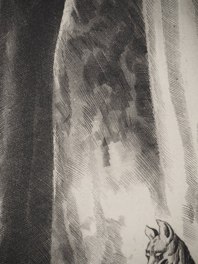 Pierre GANDON : Le petit chaperon rouge et le loup, Gravure originale (photo de détail 5) - Crédit photo : Galerie Art.Paris
