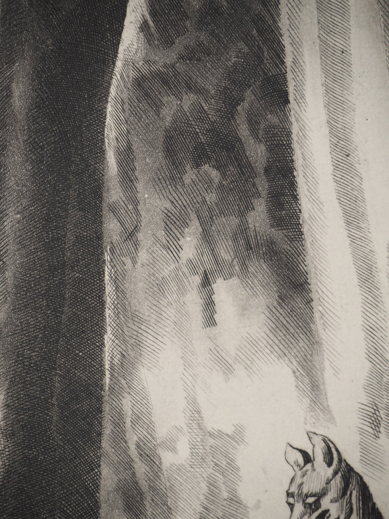 Pierre GANDON : Le petit chaperon rouge et le loup, Gravure originale (photo de détail 5) - Crédit photo : Galerie Art.Paris