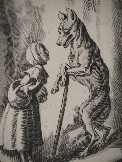 Pierre GANDON : Le petit chaperon rouge et le loup, Gravure originale (photo de détail 6) - Crédit photo : Galerie Art.Paris