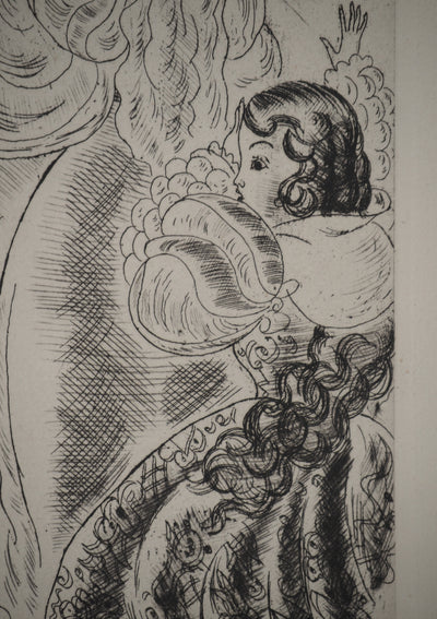 CHAS LABORDE : Les contes : Au balcon, Gravure originale (photo de détail 3) - Crédit photo : Galerie Art.Paris
