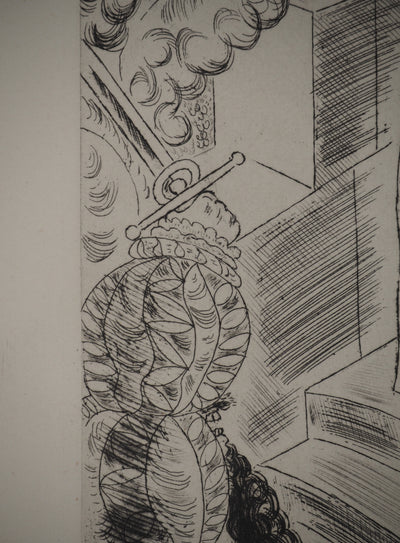 CHAS LABORDE : Les contes : Au balcon, Gravure originale (photo de détail 4) - Crédit photo : Galerie Art.Paris