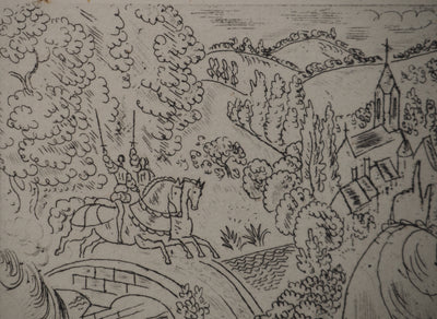 CHAS LABORDE : Les contes : Au balcon, Gravure originale (photo de détail 5) - Crédit photo : Galerie Art.Paris