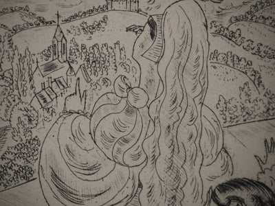 CHAS LABORDE : Les contes : Au balcon, Gravure originale (photo de détail 6) - Crédit photo : Galerie Art.Paris