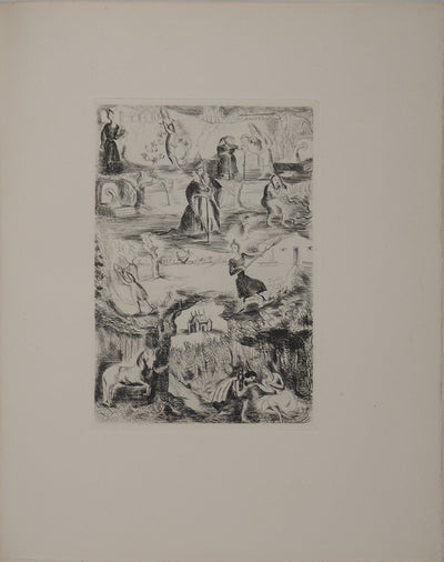 Jeanne ROSOY : Les contes : Monde Féerique, Gravure originale (photo de détail 2) - Crédit photo : Galerie Art.Paris