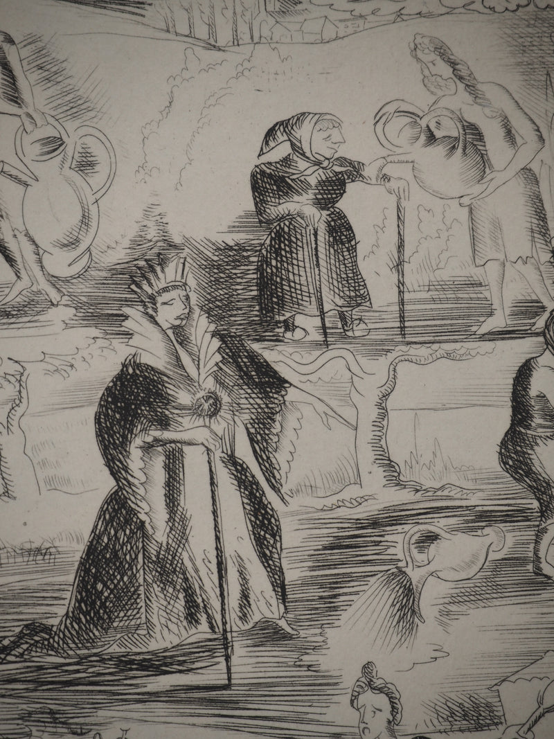 Jeanne ROSOY : Les contes : Monde Féerique, Gravure originale (photo de détail 5) - Crédit photo : Galerie Art.Paris