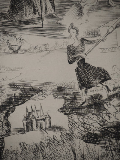 Jeanne ROSOY : Les contes : Monde Féerique, Gravure originale (photo de détail 6) - Crédit photo : Galerie Art.Paris