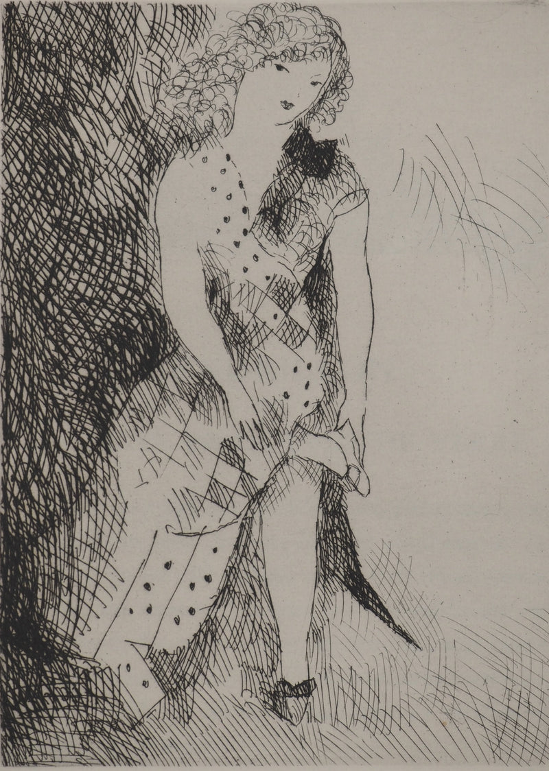 Marie LAURENCIN : Cendrillon et la pantoufle de verre,, Gravure originale (vue générale) - Crédit photo : Galerie Art.Paris