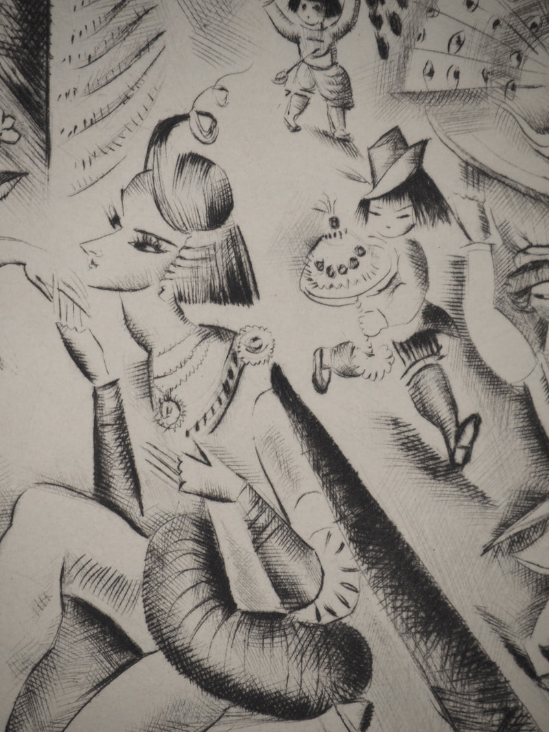 Mily POSSOZ : Les contes : Riquet à la Houppe,, Gravure originale (photo de détail 3) - Crédit photo : Galerie Art.Paris