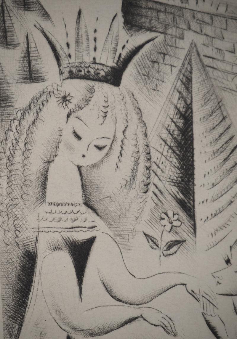 Mily POSSOZ : Les contes : Riquet à la Houppe,, Gravure originale (photo de détail 4) - Crédit photo : Galerie Art.Paris