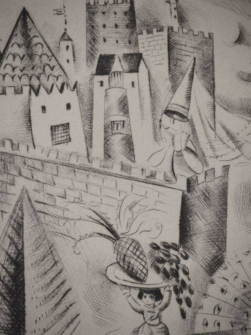 Mily POSSOZ : Les contes : Riquet à la Houppe,, Gravure originale (photo de détail 5) - Crédit photo : Galerie Art.Paris