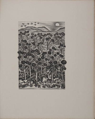 Louis TOUCHAGUES : Les contes : Le petit chaperon rouge, Lithographie originale (photo de détail 2) - Crédit photo : Galerie Art.Paris
