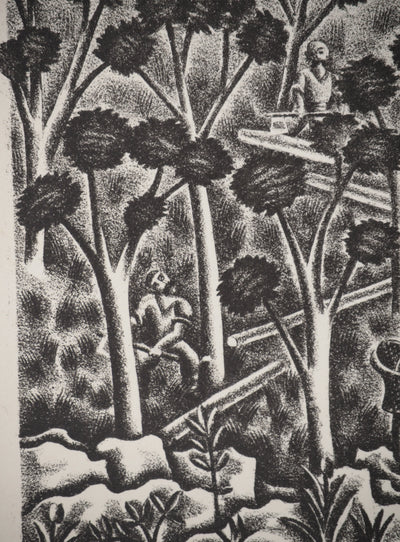 Louis TOUCHAGUES : Les contes : Le petit chaperon rouge, Lithographie originale (photo de détail 6) - Crédit photo : Galerie Art.Paris