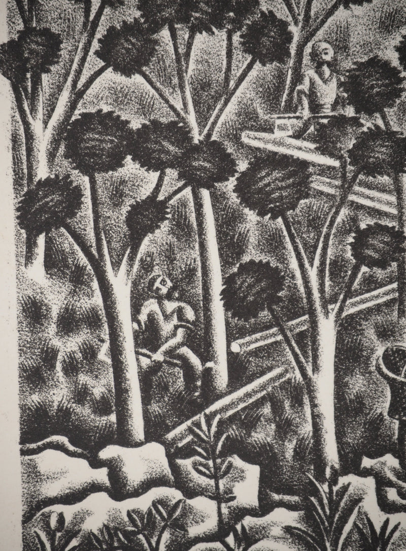 Louis TOUCHAGUES : Les contes : Le petit chaperon rouge, Lithographie originale (photo de détail 6) - Crédit photo : Galerie Art.Paris