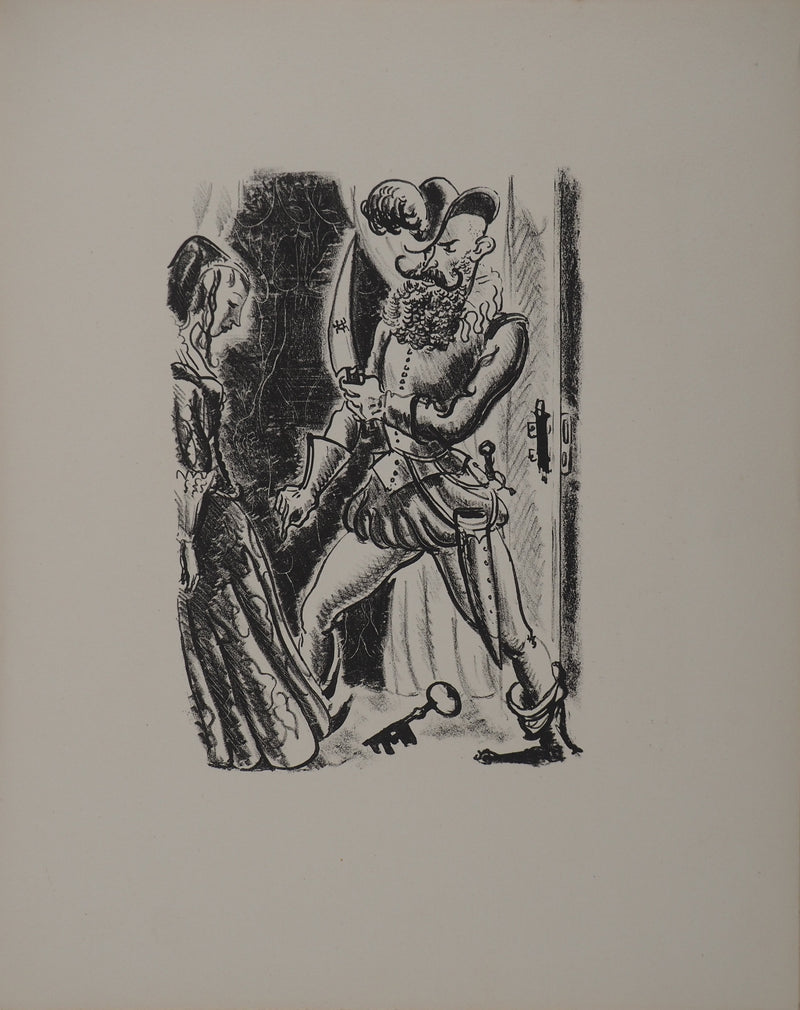 André DIGNIMONT : Les contes : Barbe-Bleue, Lithographie originale (photo de détail 2) - Crédit photo : Galerie Art.Paris
