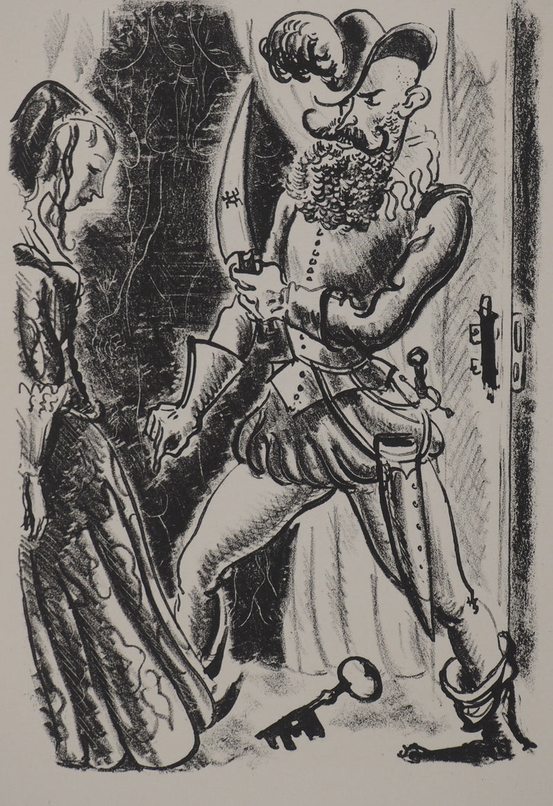 André DIGNIMONT : Les contes : Barbe-Bleue, Lithographie originale (vue générale) - Crédit photo : Galerie Art.Paris