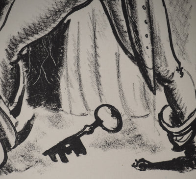 André DIGNIMONT : Les contes : Barbe-Bleue, Lithographie originale (photo de détail 3) - Crédit photo : Galerie Art.Paris