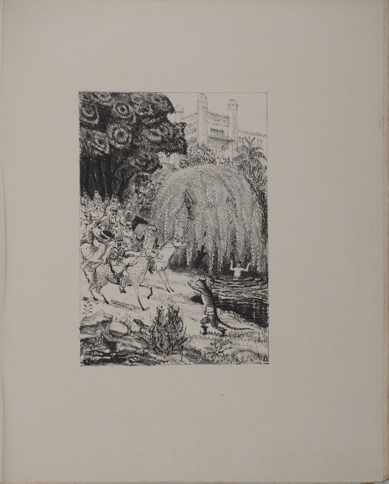 Raphaël DROUART : Le chat botté devant les troupes, Lithographie originale (photo de détail 2) - Crédit photo : Galerie Art.Paris