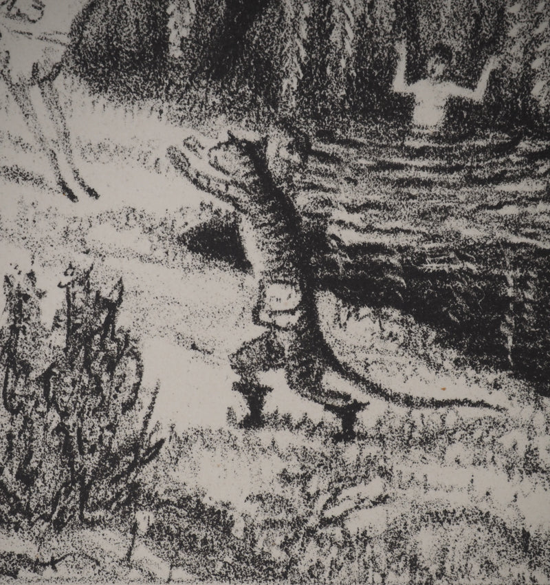 Raphaël DROUART : Le chat botté devant les troupes, Lithographie originale (photo de détail 3) - Crédit photo : Galerie Art.Paris