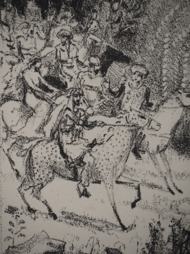 Raphaël DROUART : Le chat botté devant les troupes, Lithographie originale (photo de détail 4) - Crédit photo : Galerie Art.Paris