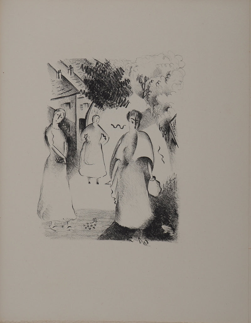 Germaine WILLARD : Les contes : Les trois fées, Lithographie originale (photo de détail 2) - Crédit photo : Galerie Art.Paris