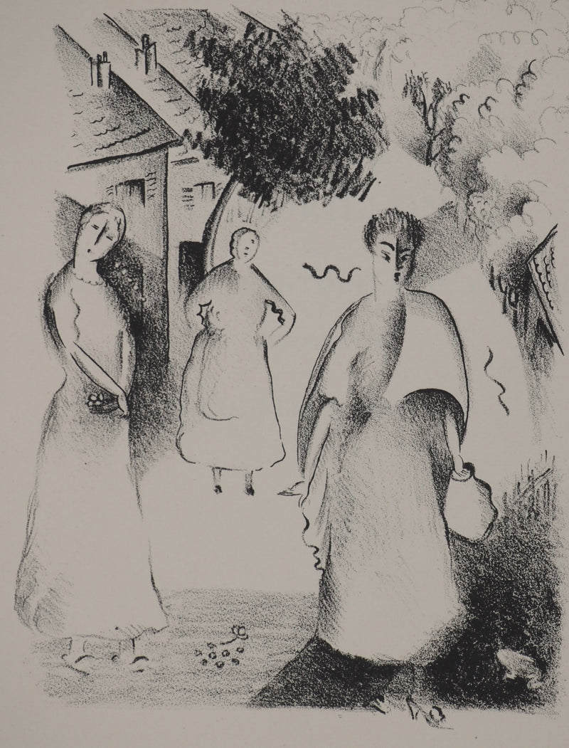 Germaine WILLARD : Les contes : Les trois fées, Lithographie originale (vue générale) - Crédit photo : Galerie Art.Paris