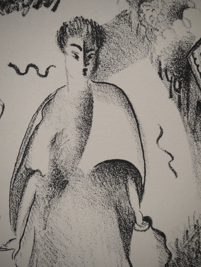 Germaine WILLARD : Les contes : Les trois fées, Lithographie originale (photo de détail 4) - Crédit photo : Galerie Art.Paris