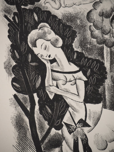 Adrien EKMAN : Les contes : La belle et le courtisan,, Lithographie originale (photo de détail 4) - Crédit photo : Galerie Art.Paris