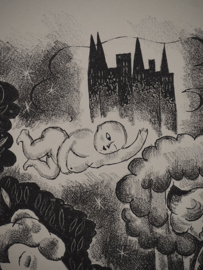Adrien EKMAN : Les contes : La belle et le courtisan,, Lithographie originale (photo de détail 5) - Crédit photo : Galerie Art.Paris