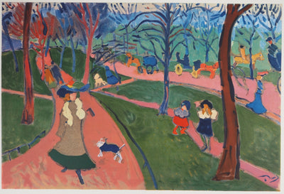 André DERAIN : Londres, Hyde Park, Lithographie originale (photo de détail 3) - Crédit photo : Galerie Art.Paris