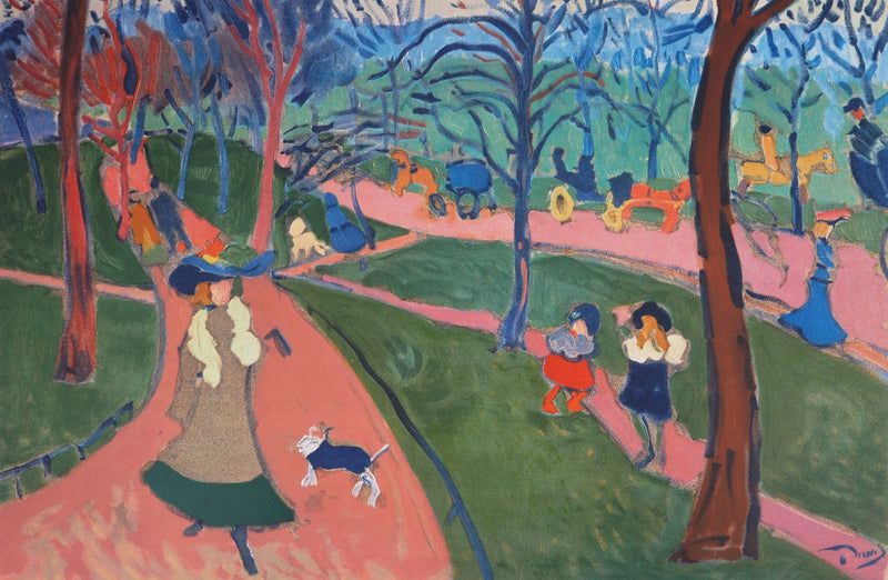André DERAIN : Londres, Hyde Park, Lithographie originale (photo de détail 6) - Crédit photo : Galerie Art.Paris
