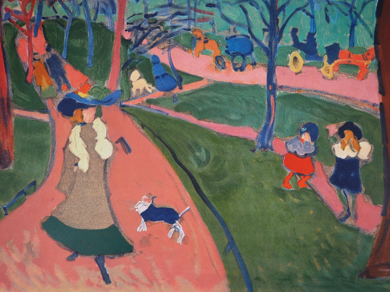 André DERAIN : Londres, Hyde Park, Lithographie originale (photo de détail 7) - Crédit photo : Galerie Art.Paris