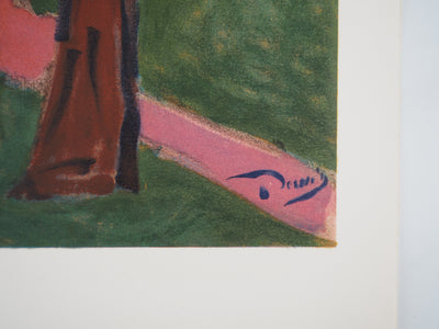 André DERAIN : Londres, Hyde Park, Lithographie originale (photo de détail 2) - Crédit photo : Galerie Art.Paris