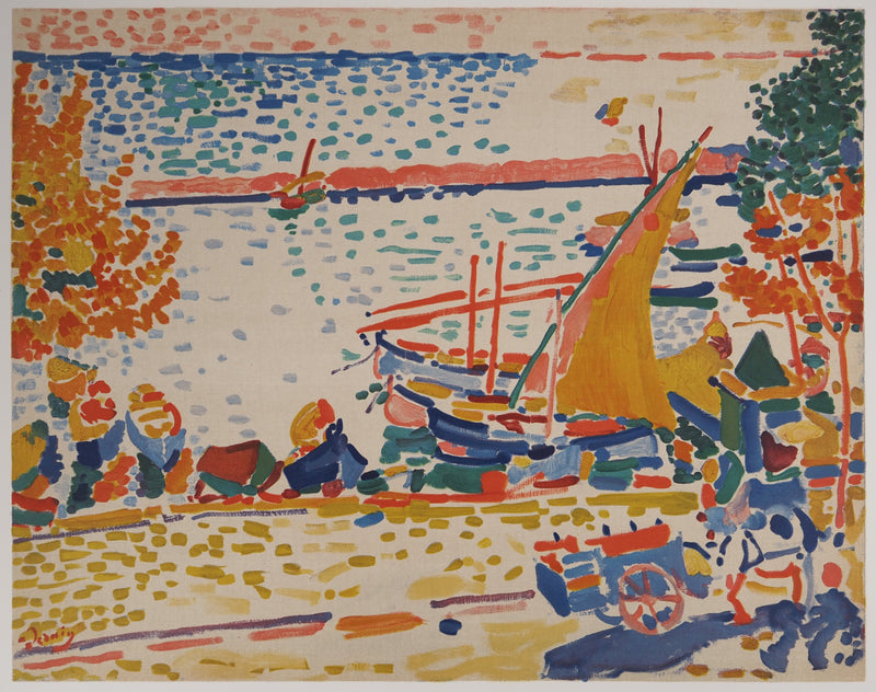 André DERAIN : Port de Collioure fauve, Lithographie originale (photo de détail 3) - Crédit photo : Galerie Art.Paris