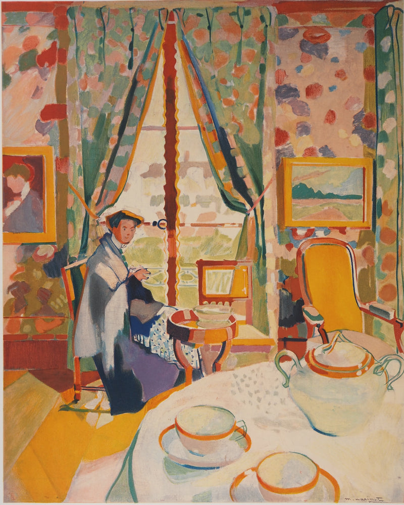 Maurice MARINOT : Intérieur fauve, Lithographie originale (photo de détail 3) - Crédit photo : Galerie Art.Paris