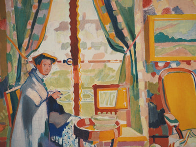 Maurice MARINOT : Intérieur fauve, Lithographie originale (photo de détail 4) - Crédit photo : Galerie Art.Paris
