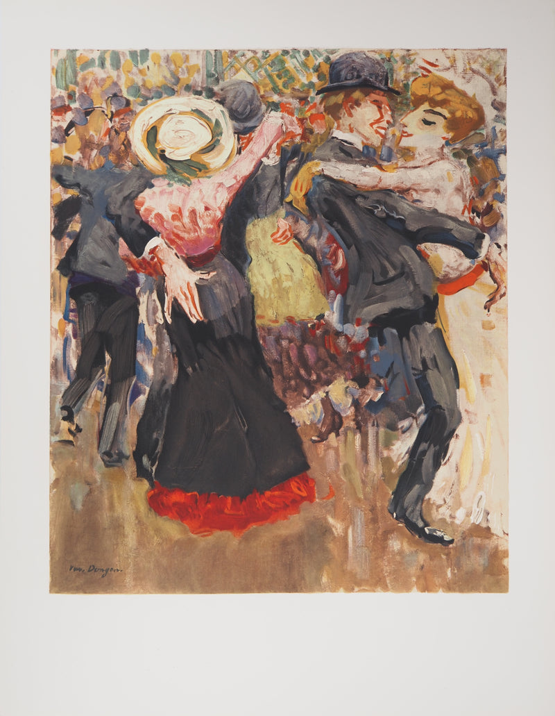 Kees VAN DONGEN : Danse au Moulin de la Galette, Lithographie originale (vue générale) - Crédit photo : Galerie Art.Paris