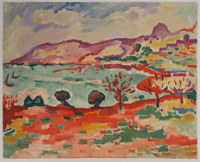 Georges BRAQUE : Marseille, Paysage à l'Estaque, Lithographie originale (photo de détail 3) - Crédit photo : Galerie Art.Paris