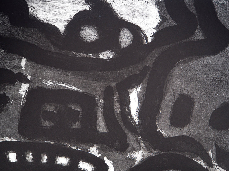 Bengt LINDSTROM : Symboles abstraits, Gravure originale (photo de détail 5) - Crédit photo : Galerie Art.Paris
