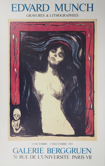 Edvard MUNCH : Madone, Affiche originale (vue générale) - Crédit photo : Galerie Art.Paris