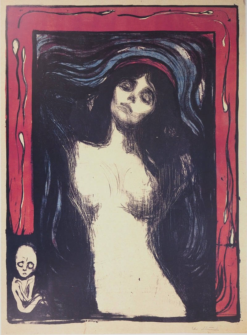 Edvard MUNCH : Madone, Affiche originale (photo de détail 2) - Crédit photo : Galerie Art.Paris