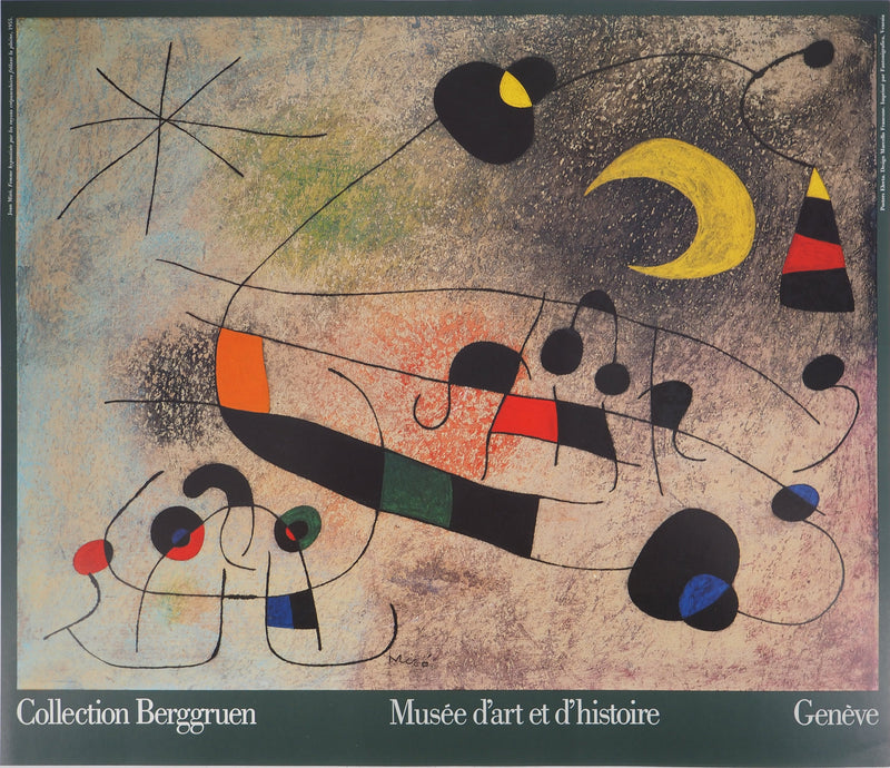 Joan MIRO : Femme abstraite sous la Lune, Affiche originale (vue générale) - Crédit photo : Galerie Art.Paris