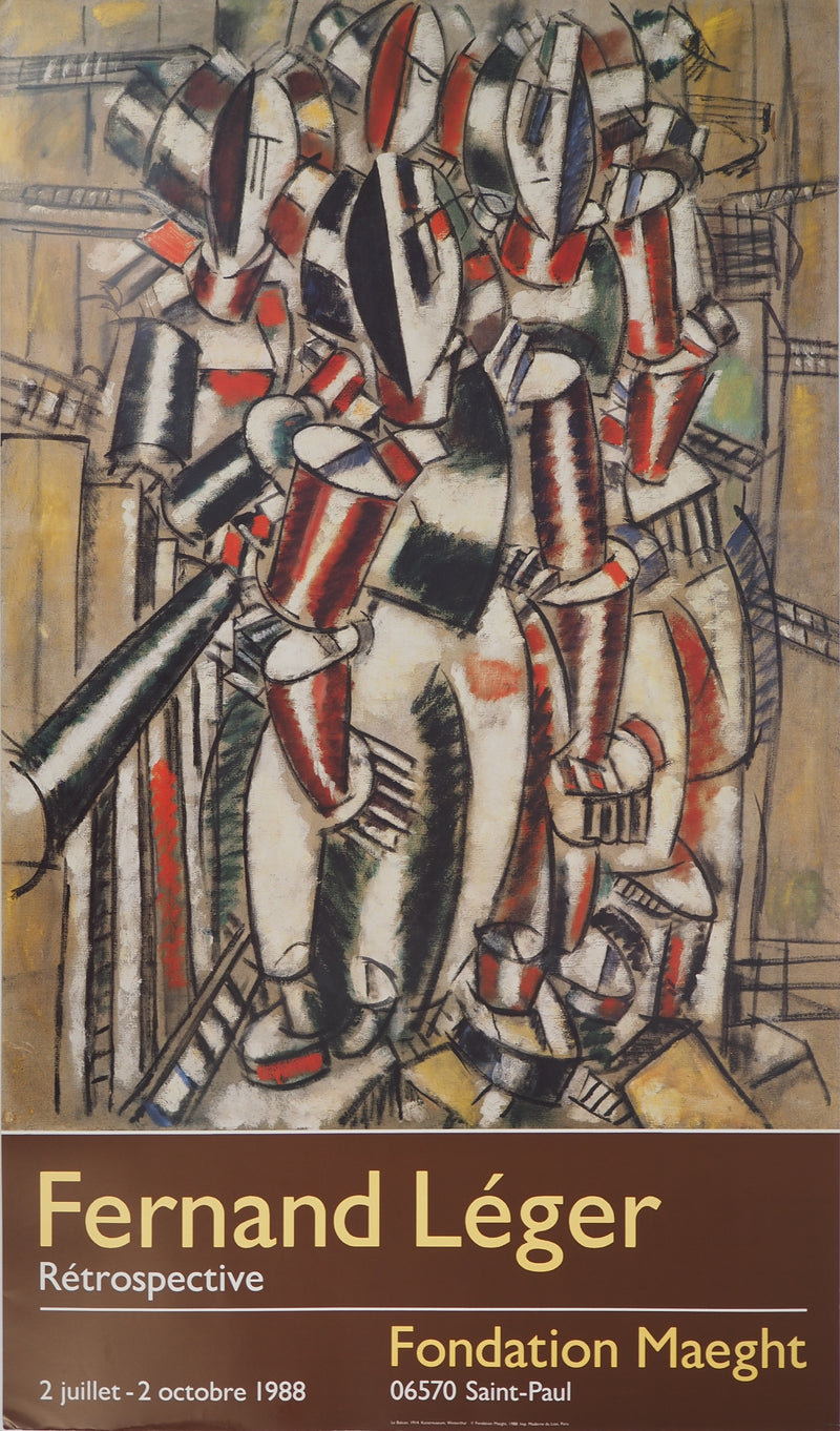 Fernand LEGER : Personnages cubistes au balcon, Affiche originale (vue générale) - Crédit photo : Galerie Art.Paris