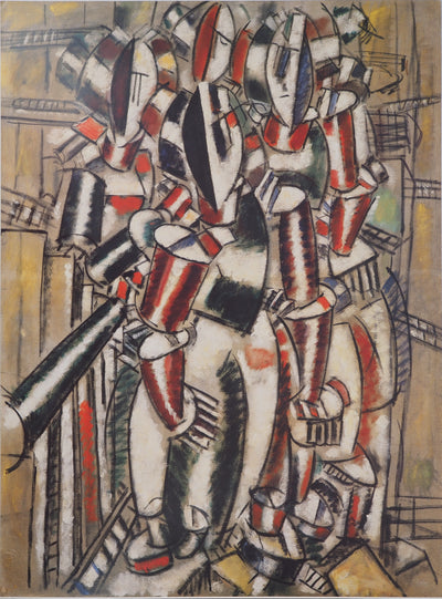 Fernand LEGER : Personnages cubistes au balcon, Affiche originale (photo de détail 2) - Crédit photo : Galerie Art.Paris